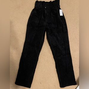 PACSUN BLACK CORDUROY MOM JEANS